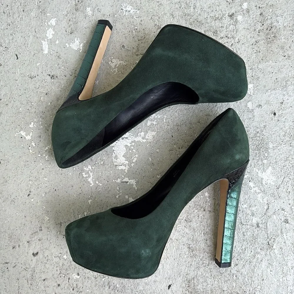 Brian Atwood Suede platform heels
